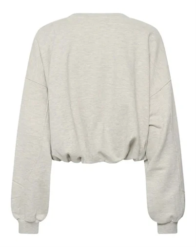 Gestuz - GZKahla Sweatshirt - Ultra Light Grey Melange